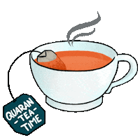 Eris_Raven tea corona quarantine selfcare Sticker