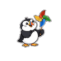 Happy Fun Sticker by Puffins
