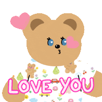 In Love Bear Sticker