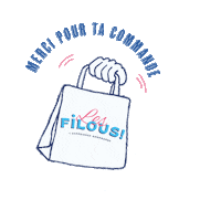 Take Away Thank You Sticker by Les Filous