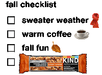 Coffee Fall Sticker by KIND Snacks