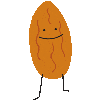 Almond Sticker by I'm Nat