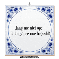 Stress Werk Sticker by Tegelspreuken.nl