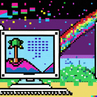 Bad Bunny Rainbow GIF by Canek