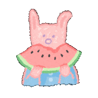 Monya2410 smile sleepy rabbit 토끼 Sticker