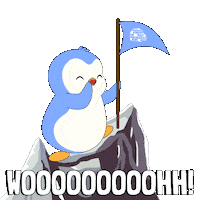 Be Free The Mountain Sticker by Pudgy Penguins