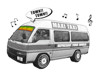 3rdworldfamous taxi maxi public transportation minibus Sticker