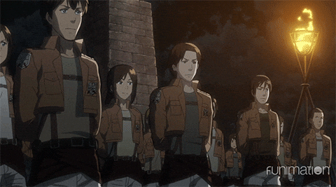 attack on titan salute GIF by Funimation