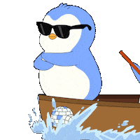 Penguin Boat Sticker by Pudgy Penguins