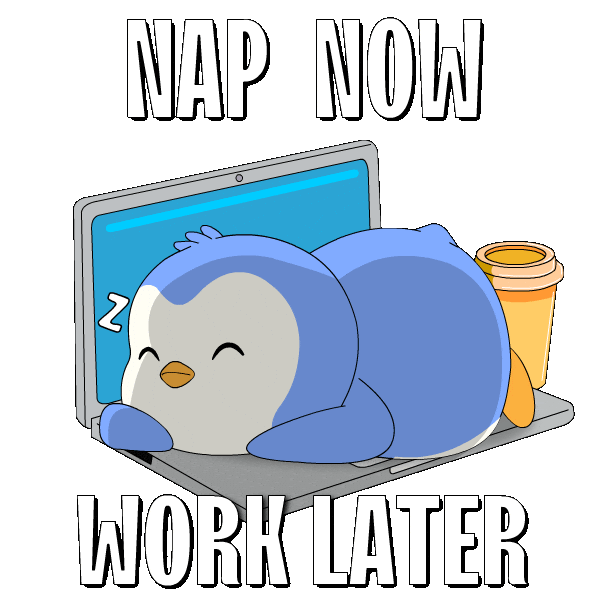 Tired Sleep Sticker by Pudgy Penguins