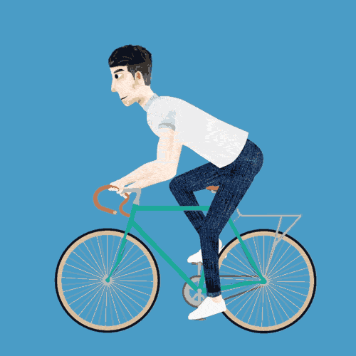 remymndow giphyupload illustration man bike GIF
