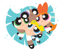 powerpuff girls hug Sticker by Cartoon Network