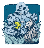French Bulldog Robot Sticker by coolshitclub