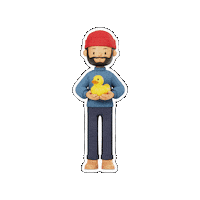 Rubber Duck Love Sticker