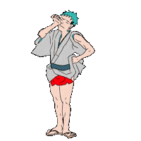 cheeemum てやんでぃ 男じぶん女じぶん 江戸っ子 赤ふん Sticker