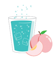 FULFOODS blue drink positive lemon Sticker