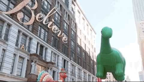 Macys Parade Dinosaur GIF by The 96th Macy’s Thanksgiving Day Parade