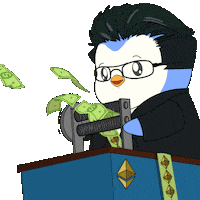 Tom Lee Money Sticker by Pudgy Penguins
