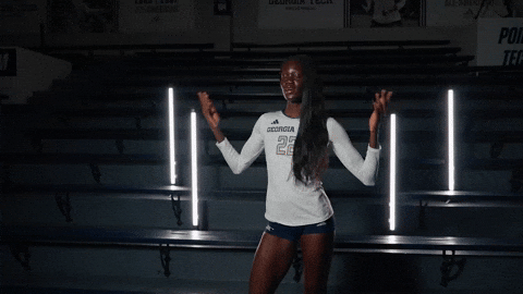 Georgia Tech Volleyball GIF by Georgia Tech Yellow Jackets