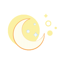 Stars Moon Sticker by Edizioni L'Albero