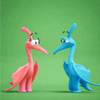 In Love Kiss GIF by Claynosaurz