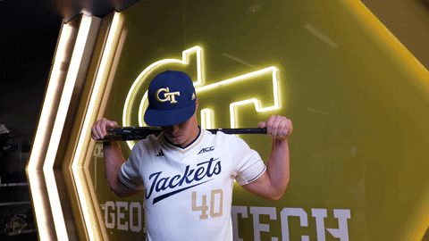 Georgia Tech Baseball GIF by Georgia Tech Yellow Jackets