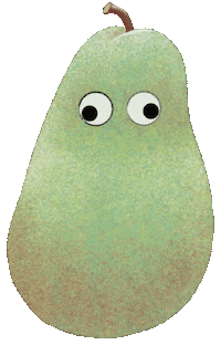 Pear Googley Eyes Sticker by Lucky Pet Petsitting LLC