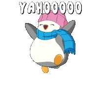 Happy Lets Go Sticker by Pudgy Penguins