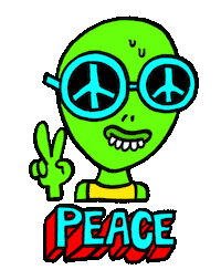 World Peace Sticker by Russell Taysom