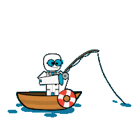 Gone Fishing Wow Sticker by StikBot