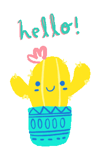 Cactus Hello Sticker by Perezópolis