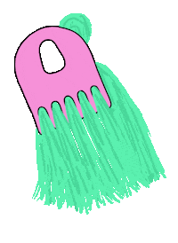 Tassel Comb Sticker by Loome