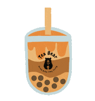 teabear_in bubble tea flavors teabear boba lover Sticker