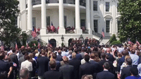 Man Takes a Knee During National Anthem at White House