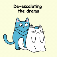 Keep Calm White Cat GIF
