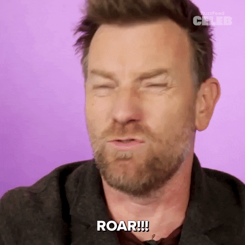Roaring Ewan Mcgregor GIF by BuzzFeed