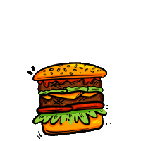 Burger Sticker