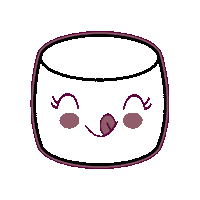 Marshmallow Sticker by The Sparkling Sugar Studio
