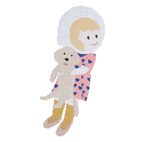 jimohanhee dog girl 강아지 소녀 Sticker