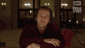 Sponsored gif. Actor Jack Nicholson as Jack Torrance from the movie “The Shining” bursts into laughter.
