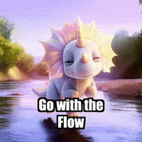 Go With The Flow Wisdom GIF by Divineasaur