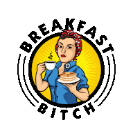 French Toast Coffee Sticker by breakfast bitch