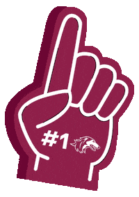 Dawgs Foam Finger Sticker by SIU Student Center