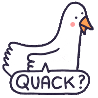 Bird Duck Sticker by Eledraws (Eleonore Bem)