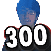 Three Hundred Number Sticker