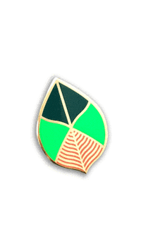 lea_fiszer leaf enamel pin Sticker