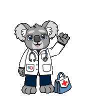 Koala Bear Hello Sticker by Midwest Express Clinic