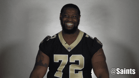saints football laughing GIF by New Orleans Saints