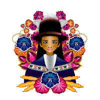 Women Color Sticker by CATALINA ESTRADA