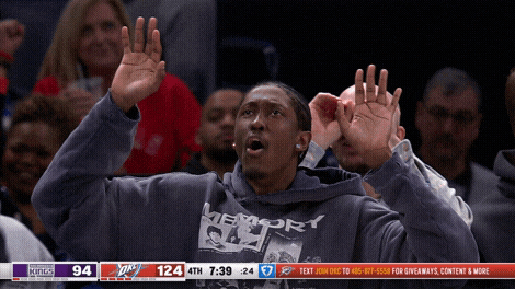 Shocked Hold On GIF by NBA